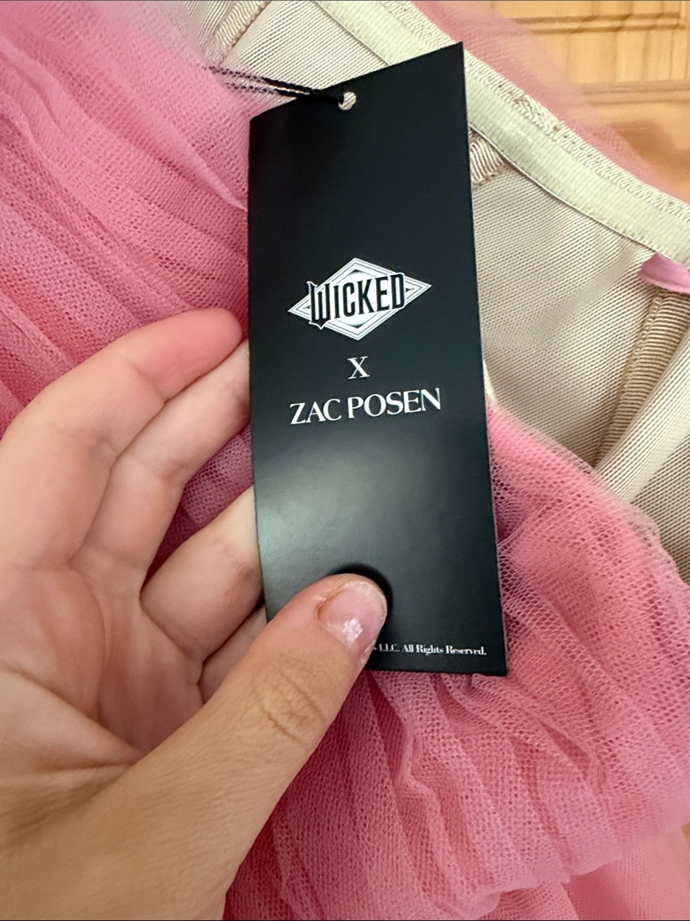 Zac Posen x Wicked Strapless Pink Layered Tulle Gown - Picture 3 of 3